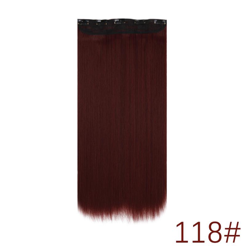 

MERISIHAIR Жіноче довге пряме нарощене волосся Перука Синтетичне волокно Натуральне волосся 5 затискачів Шиньон Чорно-коричневий Блондин Щоденне використання