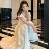 High-end Niche French One-word Shoulder Light Luxury Dress Niche Dress High-end Temperament Fishtail Skirt