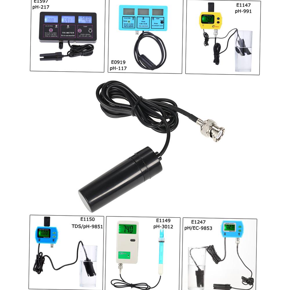 Professional Laboratory Electrode Aquarium Hydroponic Spare Laboratory pH Electrode Probe BNC Controller Meter Connector