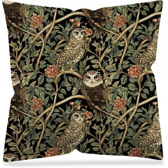 Vintage Floral Deer Pillow Covers, Cottagecore Room Home Decor, Art Nouveau Botanical Forest Deer Decorative Pillow Covers for Home Bedroom Living