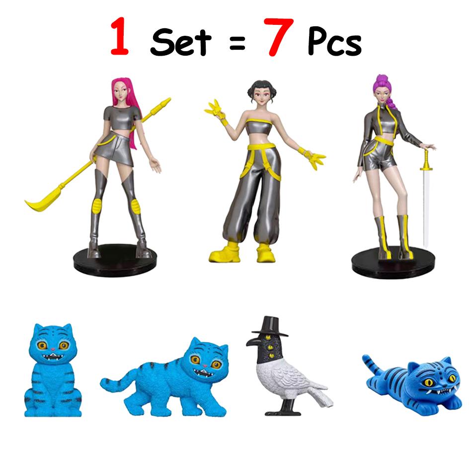 NEW Anime KPop Demon Hunters Doll Vinyl Toy Derpys Tiger Rumi Mira zoi Zoey Sussy Character Figurine Birthday Gift Fan Club Gift