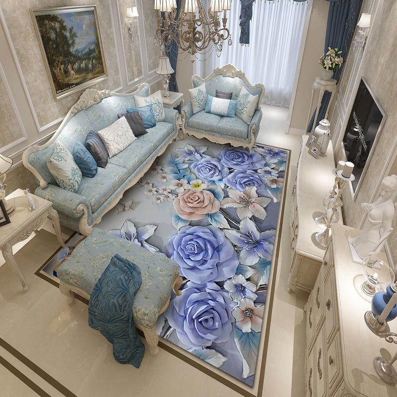 

3D-килим з квітковим друком Великий розмір Павич Вітальня Спальня Чайний столик Килимок Протиковзкий килимок 120cm*180cm