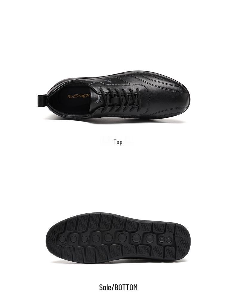 Red Dragonfly Men's Waterproof Leather Golf Loafers: Non-slip, Soft Bottom, Casual & Travel Shoes