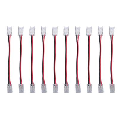 10pcs COB Strip Light Connector Professional Double Head 8mm 2 Pin Light Strip Connectors for Home