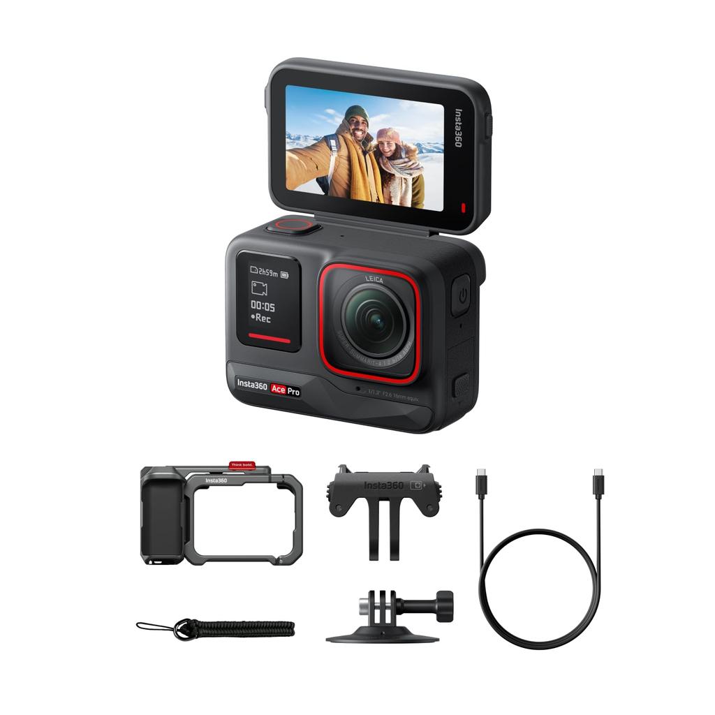 Insta360 Ace Pro Waterproof Action Camera with Sensor and 5nm AI AI Noise Incredible Image 4K Advanced AI Underwater Action Street Photography Kit -