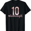 10th Birthday Two Digit Girl Ten Dripping Rose T-Shirt