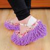 1 Piece Reusable Detachable Washable Household Floor Cleaning Slipper Mop Shoes Cover (Coffee)
