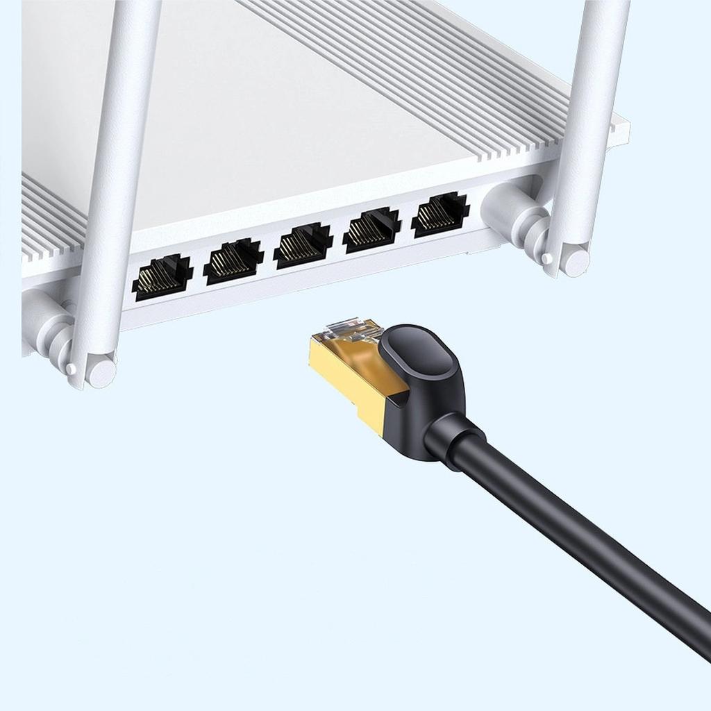 Baseus Speed Seven RJ45 Ethernet Cable 10Gbps 5m Black (WKJS010501)