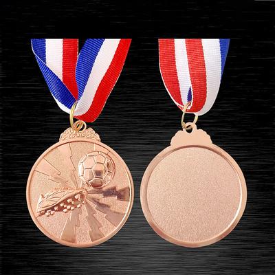 Soccer Medals Metal Winner Medals 2 Inch Zinc Alloy Football Medals with Neck Ribbon for Sports Competitions Celebration