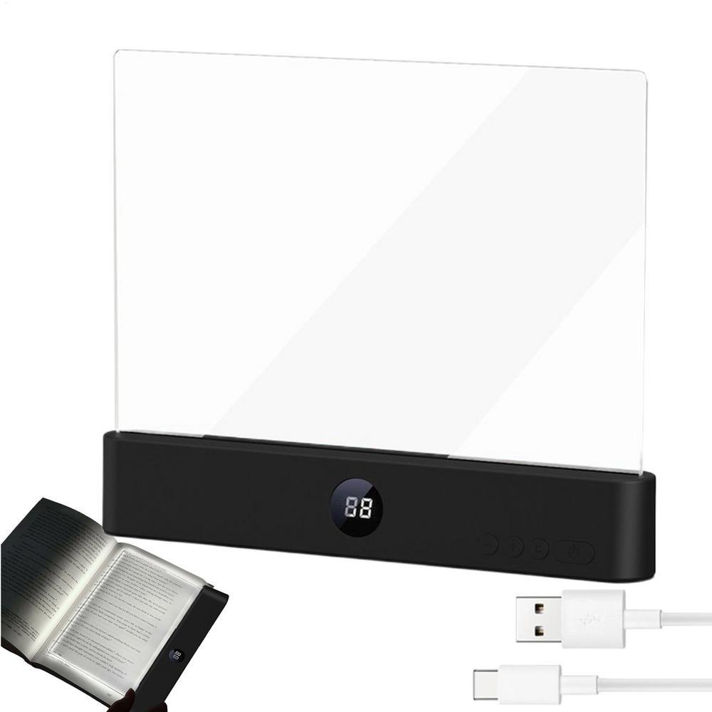 

New 3 Colors Reading Lamp Rechargeable LED Panel LED Panel Book Lamp Dimmable With Timer Night Light чорний