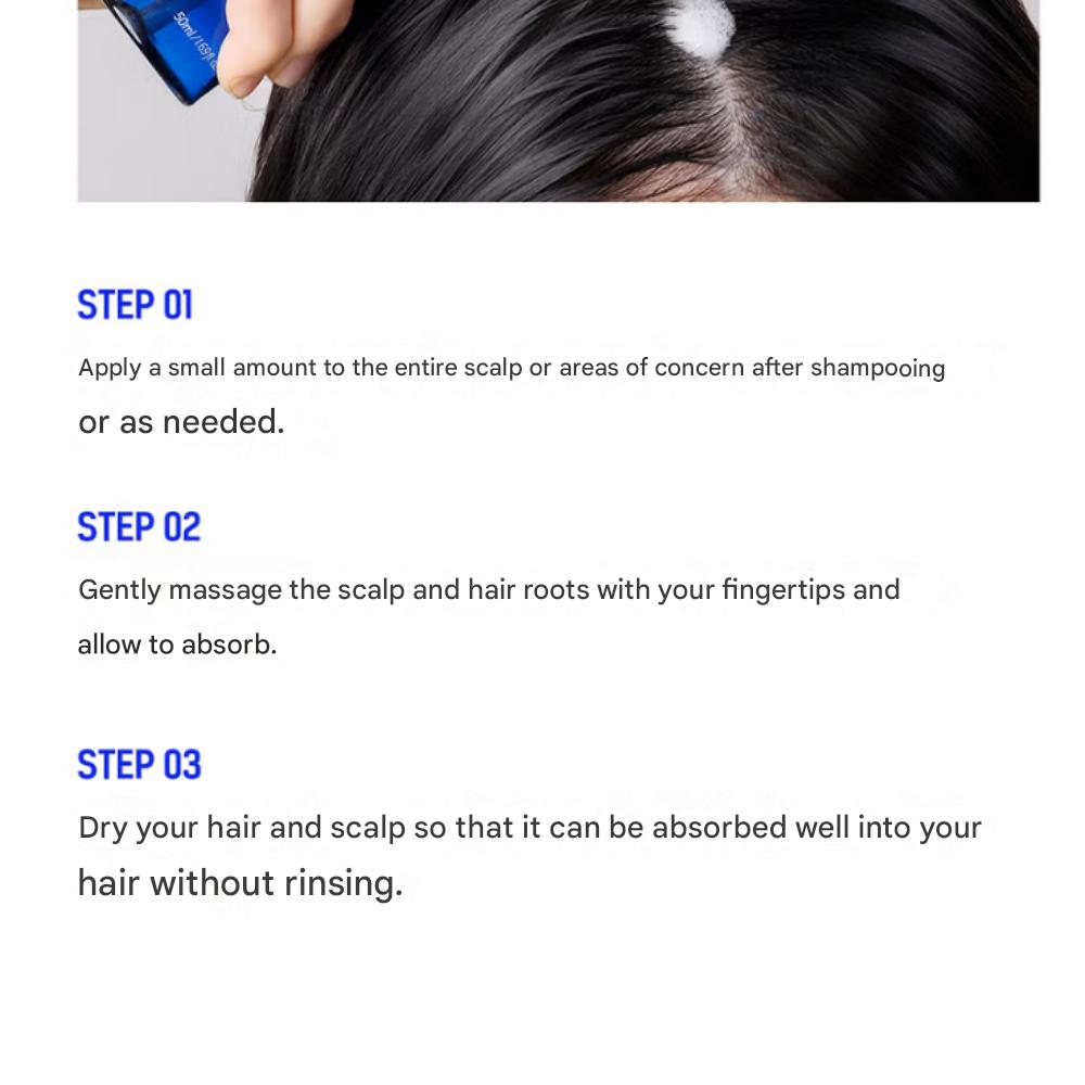 Modamoda Step03 Modrá biotinová maska na pokožku hlavy v pěně 50 ml