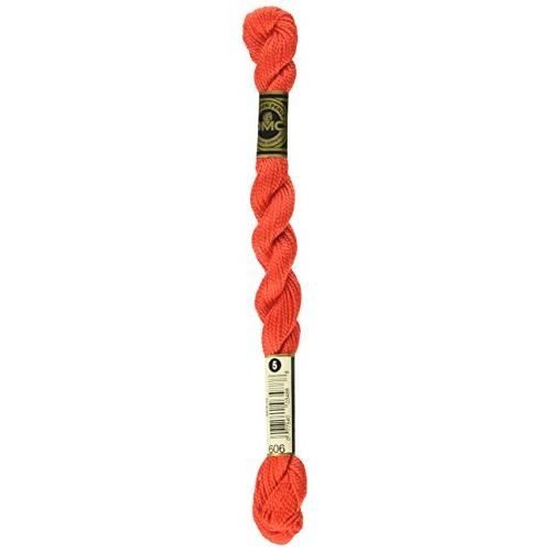Fil à broder - DMC - 5-273 - Coton perlé - Orange-Rouge - 273 Yds