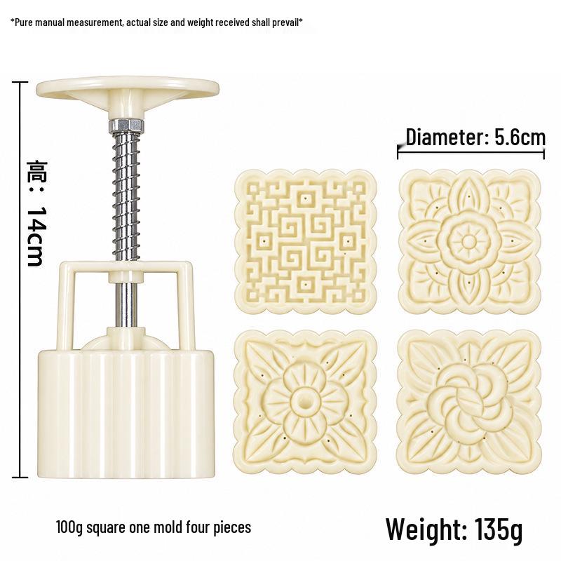 Mid-Autumn Festival Mooncake & Pastry Baking Press Mold Tool for Ice Skin and Green Bean Cake