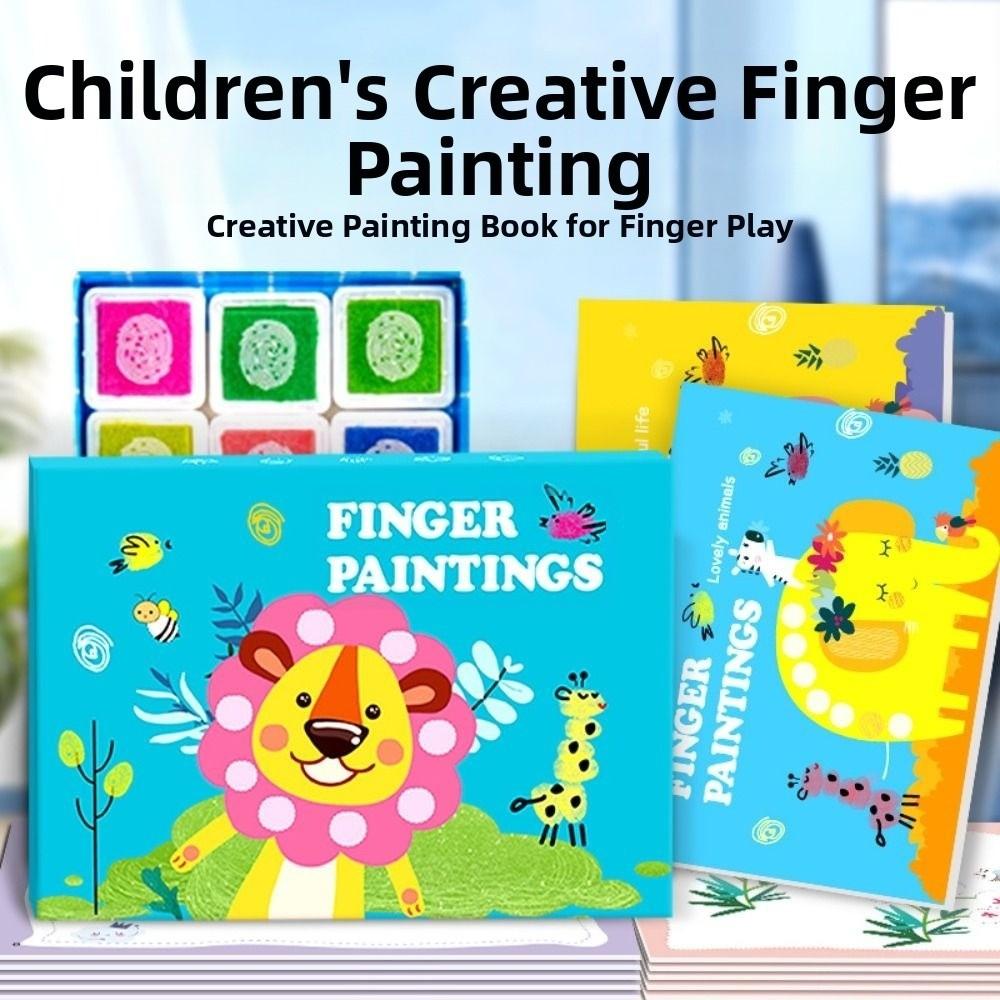 Cartoon Animal Finger Art Drawing Book Creative Graffiti Drawing Toys Finger Painting Set  Toddler