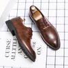 Men's Shoes Spring British Business Small Leather Shoes Men's Casual Nightclub Hairstylist Wedding Leather Shoes Trend Single Shoes