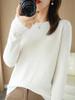 Women's Round Neck Solid Color Knitted Pullover Sweater - Autumn/Winter Long Sleeve Korean Style.