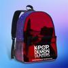 Movie Peripheral Print Backpack, School Bag Student Campus With Plush Ball Backpack