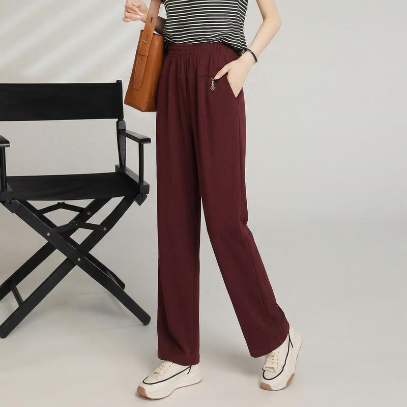 LANGSHA Damen Sommer Elastische Taille Cropped Hosen