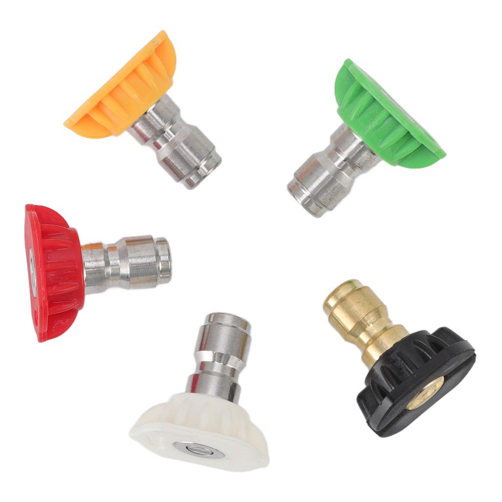 5PCS Pressure Washer Nozzle Big Fan Shape Power Washer Nozzle Tips Rinse Jet Stream Nozzle Kit 055 1.449mm   0.06in