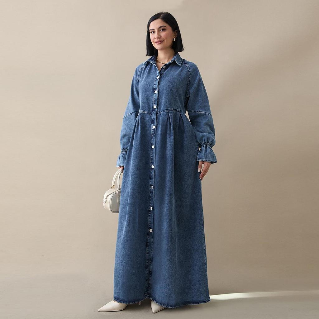 Aiyirui Commuter Denim Dress 1164