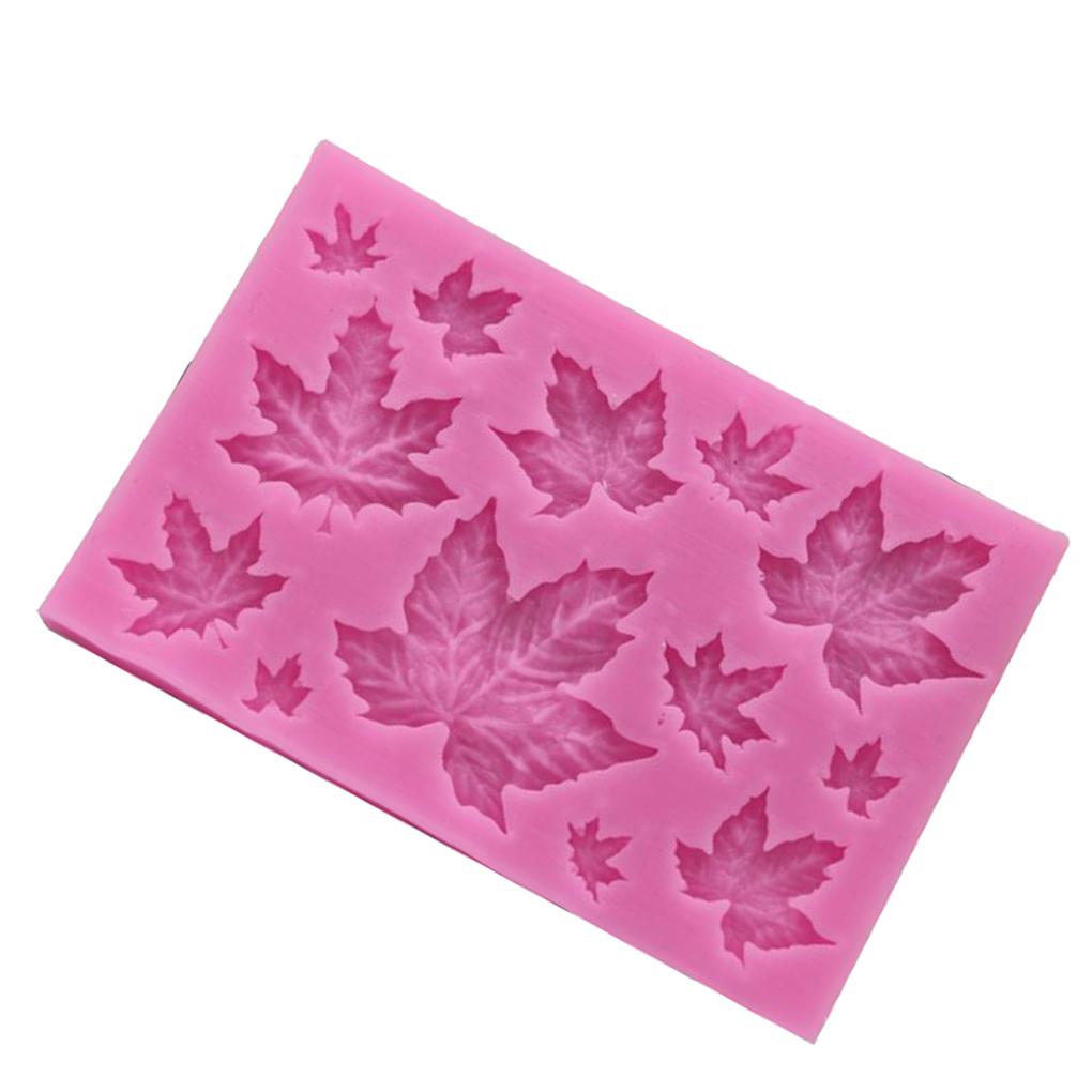 Leaf Fondant 3D Maple Leaf Rose Shaped Leaves DIY Cake Mold Cupcake Decoration Tool