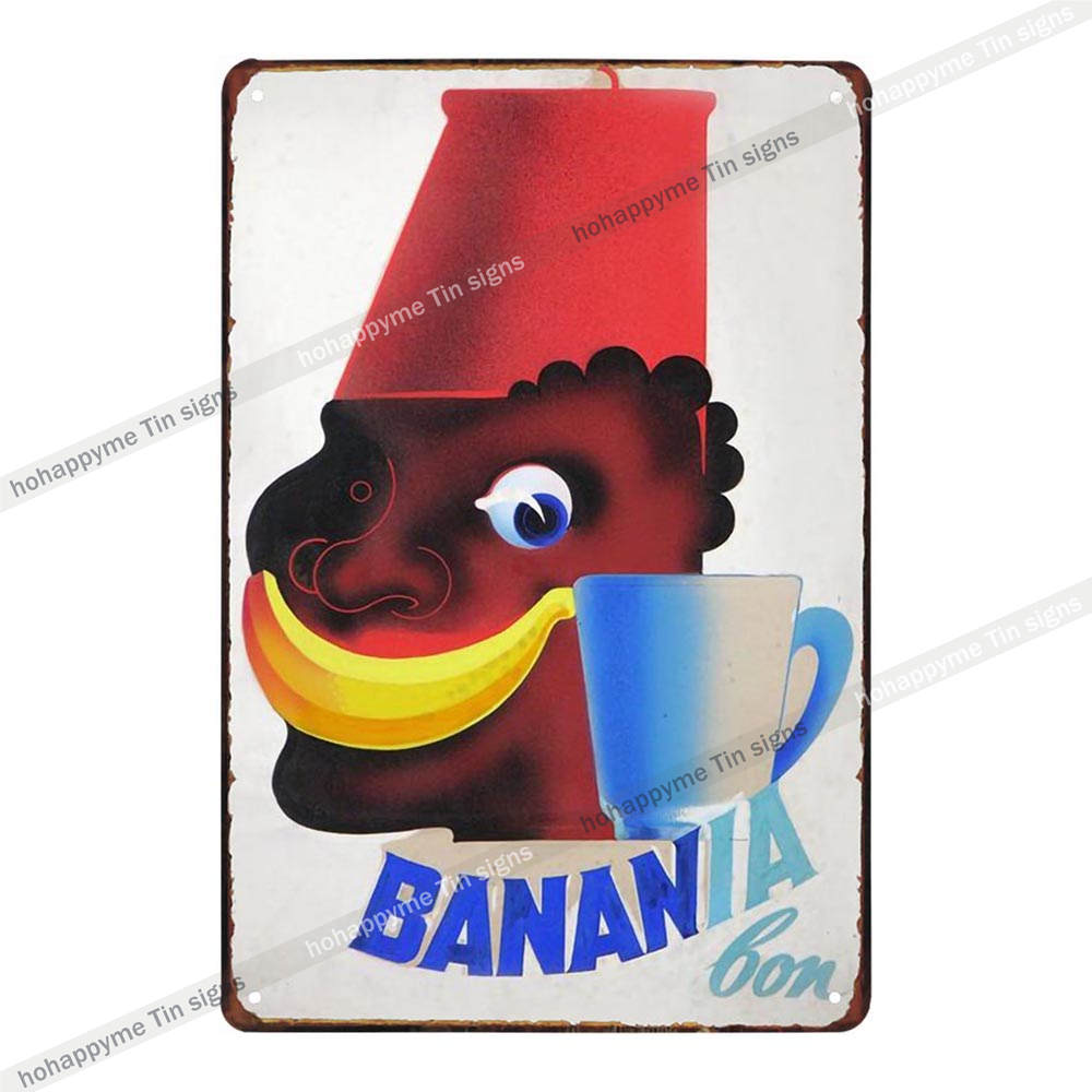 BANANIA Metal Signs Funny Tin Painting Plaque Vintage Decorative For Bar Pub Club Cafe Poster Wall Stickers Home Decor 20x30cm
