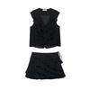 Zbzr Spring New Women Clothes Western Style Laminated Decoration Sleeveless V-neck Shirts Match Short Dress 8372079 800