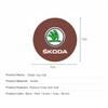 2 Stück Auto Logo Untersetzer Anti-Rutsch Anti-Geräusch Wasserbecher-Pad Für Skoda Octavia Kodiaq Superb Rapid Karoq Fabia Kamiq Citigo Vision