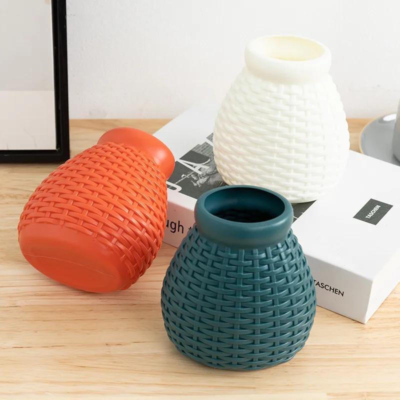 Dekorativa Vasar Kreativa Plastvaser Modern Minimalistisk Slagtålig Heminredning Vardagsrumsinredning, Blomsterarrangemangsvaser