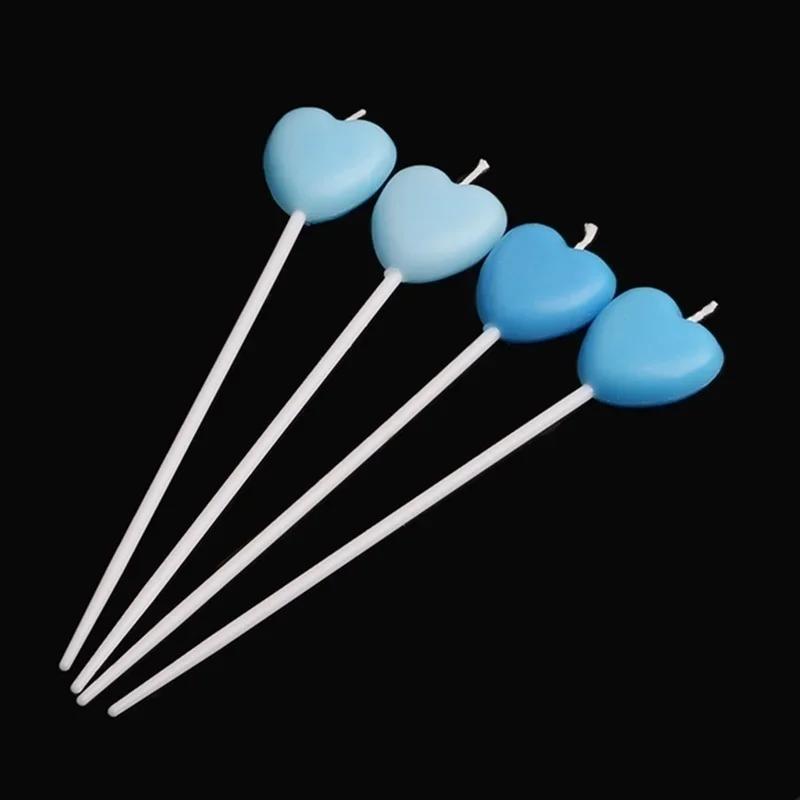 4 PCS/Set Candle Heart/Star Stick Design Birthday Cake Candle Party Holiday Home Decoration