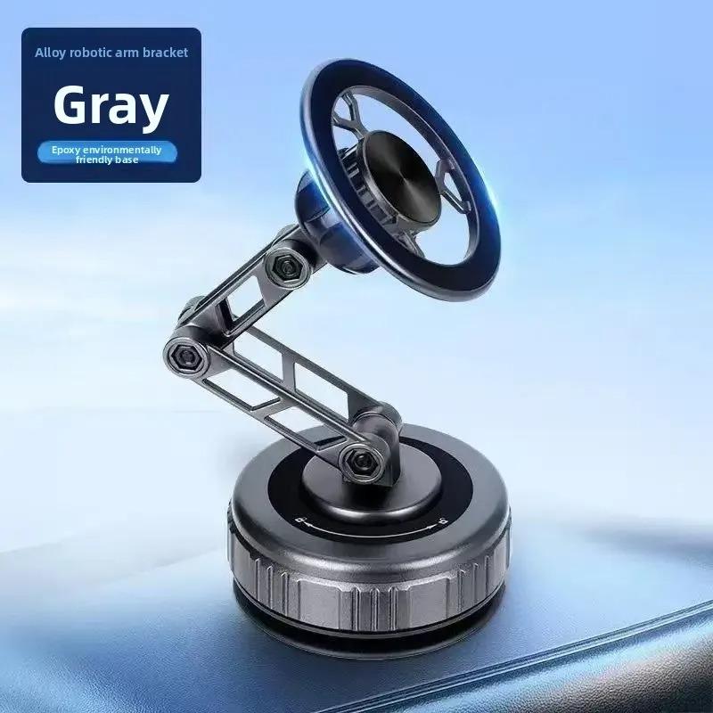 Vacuum Magnetic Phone Stand Three-Axis Foldable 360 Rotating Mechanical Arm Car Phone Holder Universal Navigation Mount