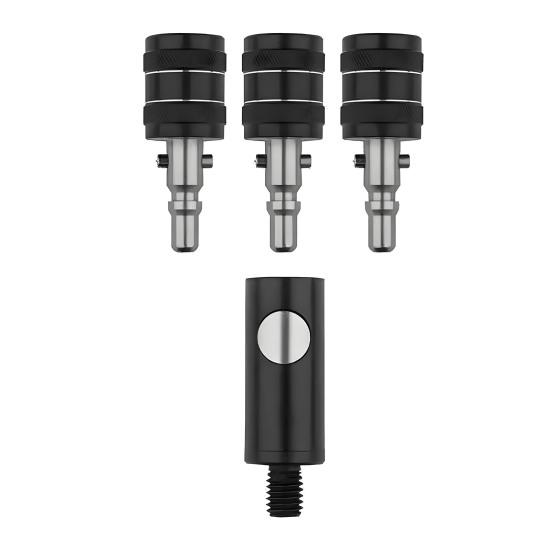 1 Set Fishing Landing Net Head Connector 8MM Quick Release Dip Net Rod Adapter Alloy Converter Fitting Fishing Accessories