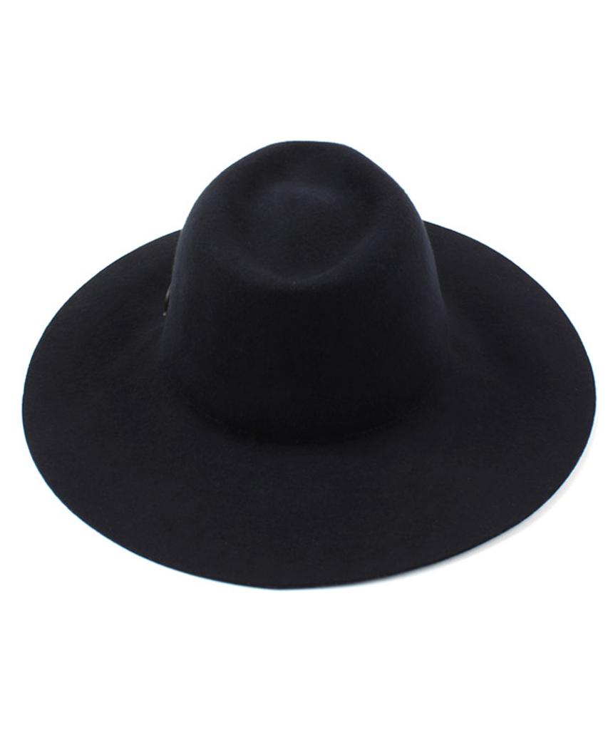 Yunibeosyeolkemiseuteuli Black Metal Long Wool Fedora Nv Metal Long Fedora
