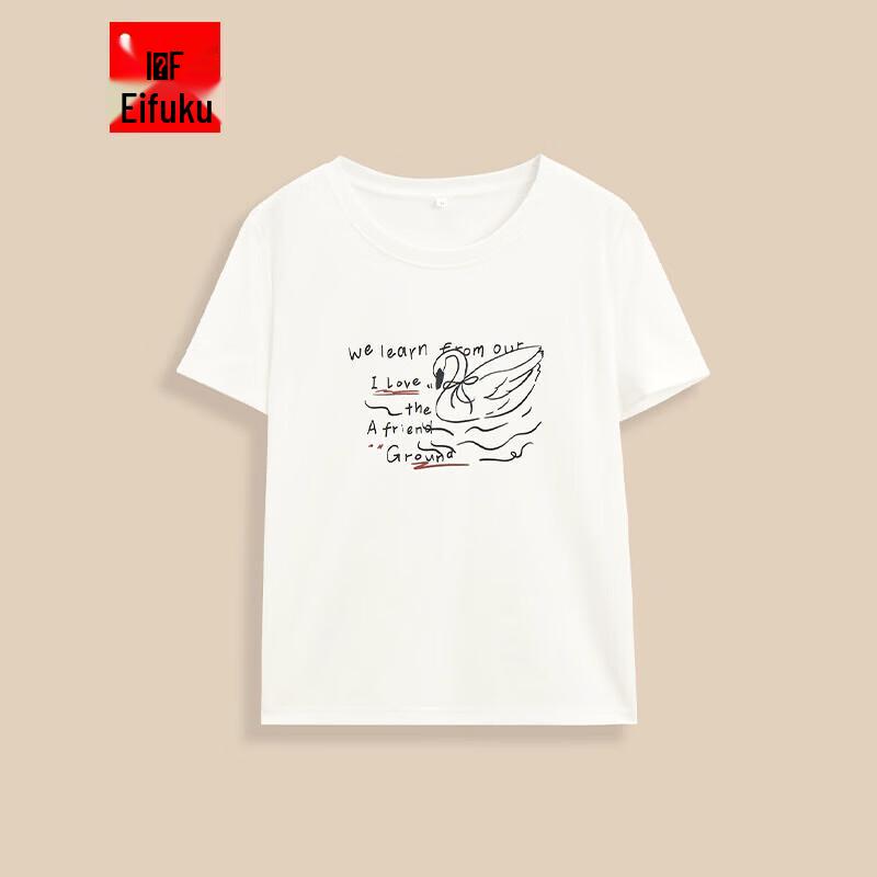 IEF Summer Korean Fashion Short-Sleeved T-Shirt M
