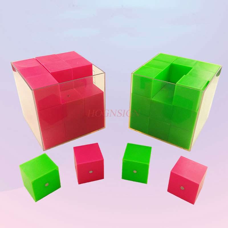 3.3cm Magnetic Small Cube Teaching Capacity Demonstrator 1L Teaching Instrument