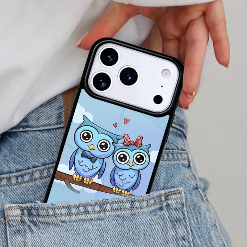 

Harris Cute Owl Phone Case for iPhone 16e 15 14 13 12 17 Pro Max Plus Air 17pro Cover Coque iPhone17 Pro