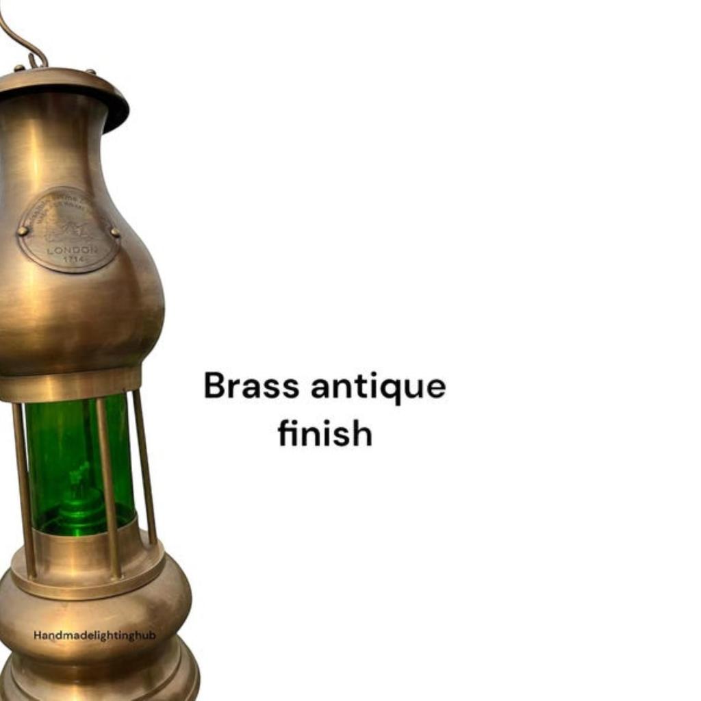 Messing Scheepslantaarn – Werkende Kerosine Olielamp | Maritiem Verzamelobject | Hangende of Tafelmodel Marinelamp | Klassieke Nautische Decoratie