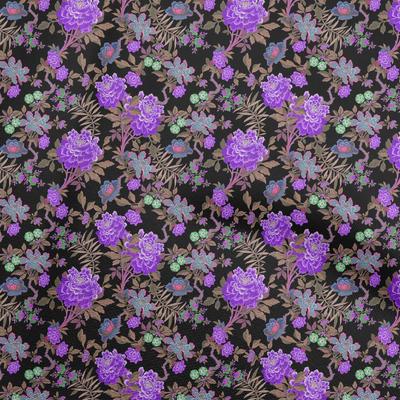 Cotton Flex Black Fabric Florals Dress Material Fabric Print Fabric By The Yard 40 Inch