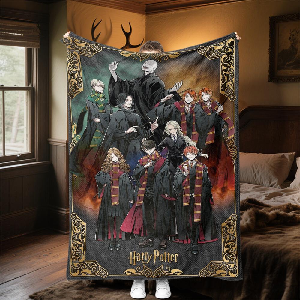 1pc Harry Potter Voldemort Hogwarts Outdoor Flannel Throw Blanket All Season Soft Warmth,Home Decor 1031175