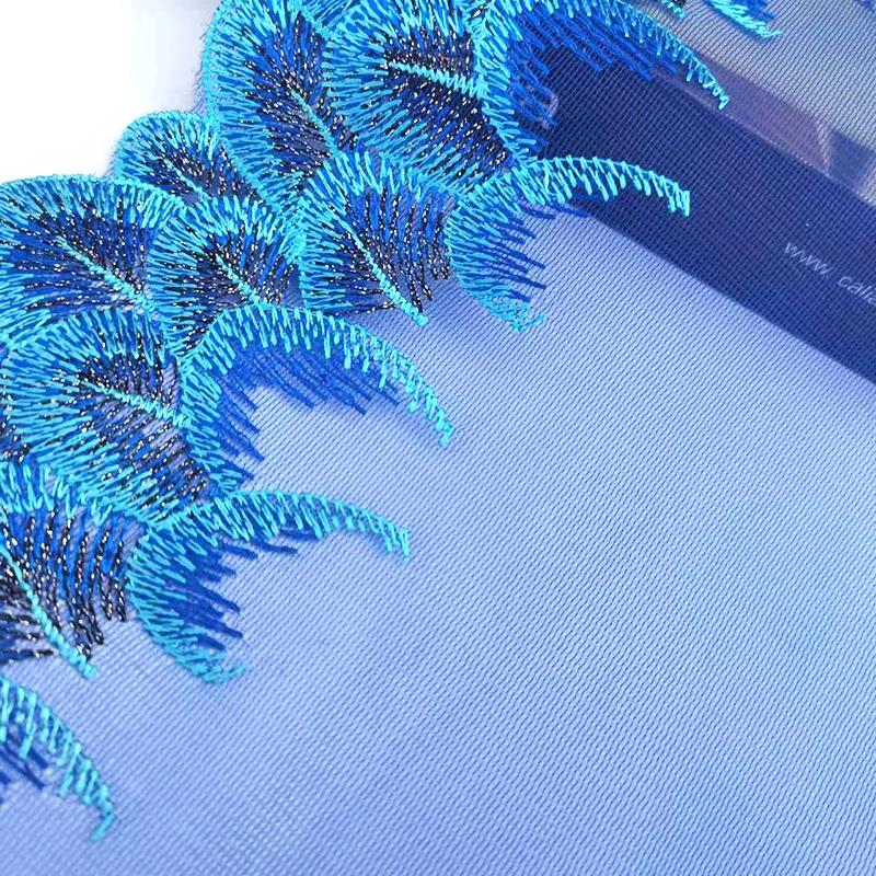 

18cm Wide 10yards Peacock Colorful Lace Wedding Embroidered Diy Handmade Patchwork Lace Ribbon for Sewing Supplies Craft 10yards