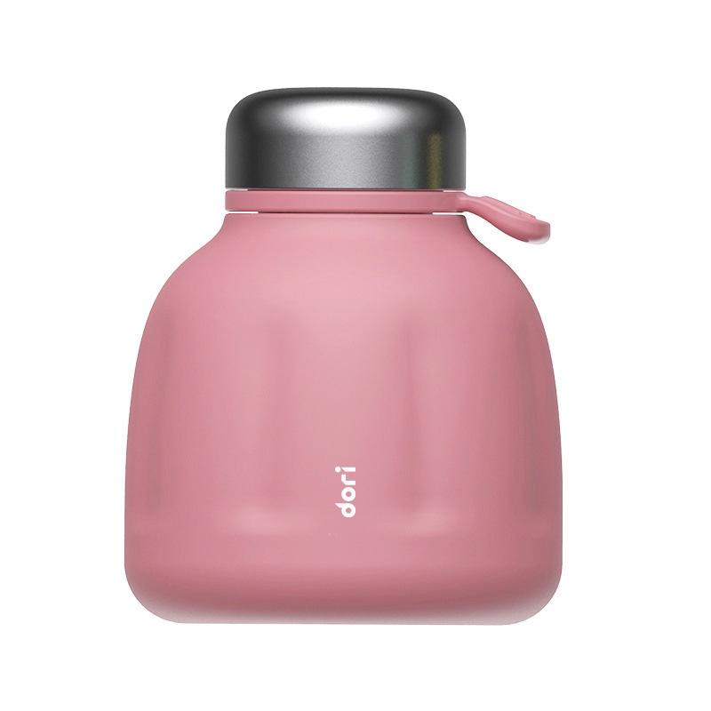 

250ml Shaped Pumpkin Stainless Steel Thermos Cup Handheld Insulation Portable Pink