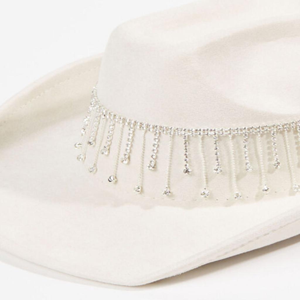 Bride Cowboy Hat Bachelorette Party Hat Bridal Party Hat Tassel Cowboy Hat Bridal Fedora Hat Tassel Cowgirl Hat