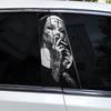 2pcs Nun Sisters Car Decal Car B-Pillar Sticker Smoking Nun Styling Car Decal Diy Car Door Post Vinyl Decal Cool Nun Decal