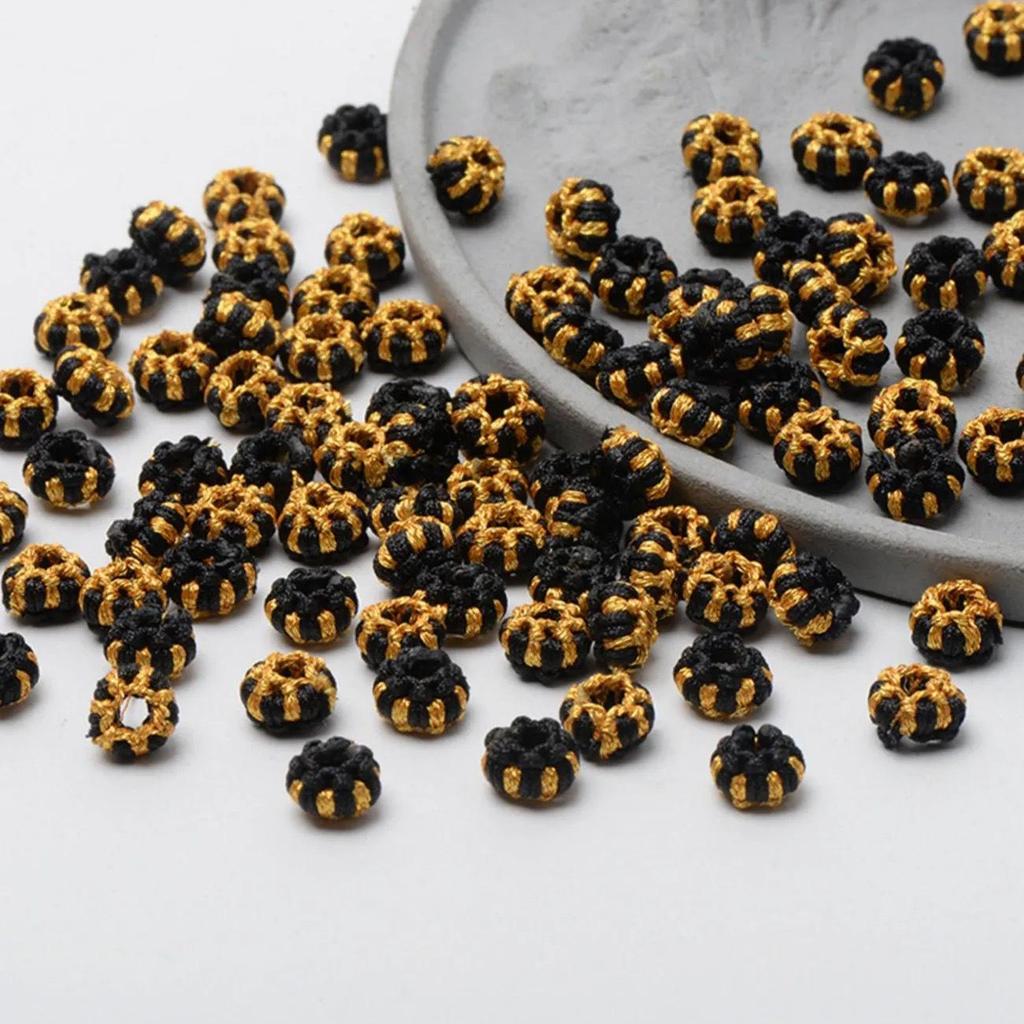 Seiko Handmade Woven Lantern & Lotus Knot Spacer Beads - Non-slip Hand Rope Accessories with 3mm Hole