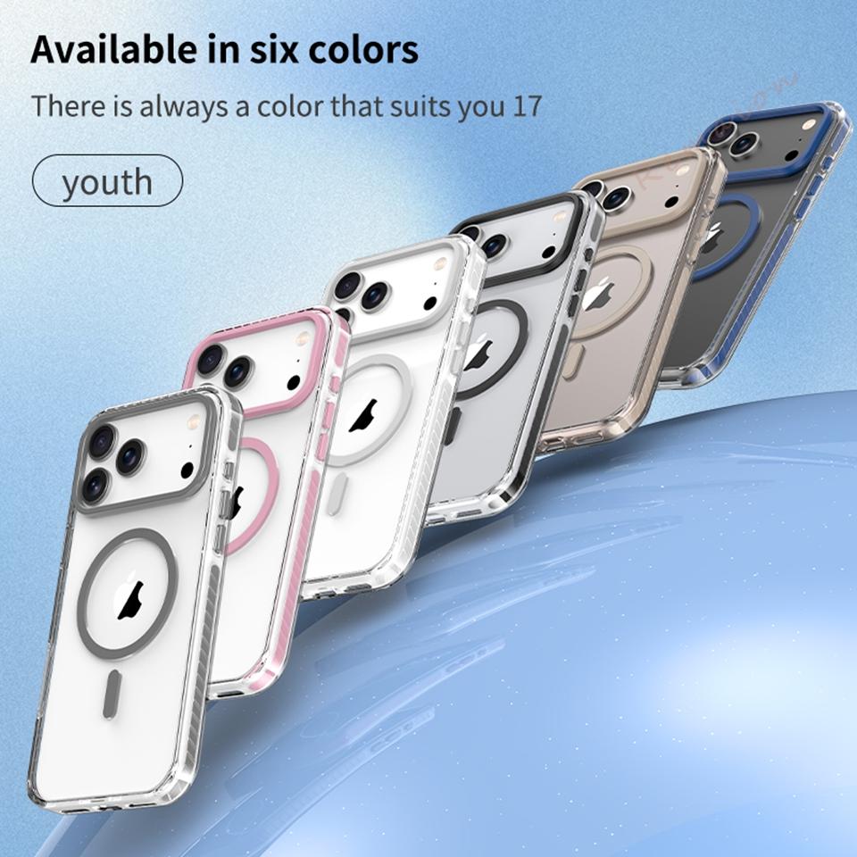 Clear Magnetic Phone Case for For Iphone 17 16 1 14 13 12 11 Pro Max 14 1 Plus 17 Air Official Transparent Protector Cover