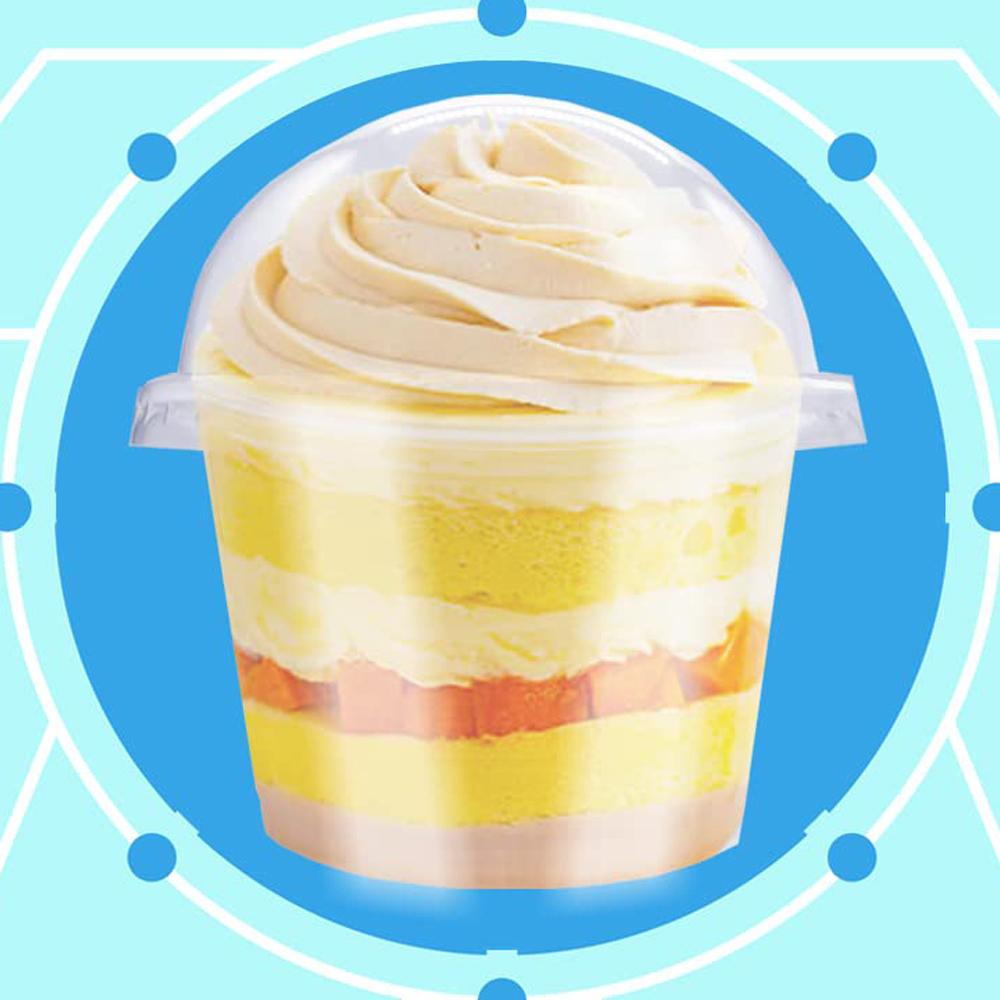 50pcs Plastic Cups with Dome Lids,Crystal Clear Cups,Disposable Dessert Cups for Ice Cream,Fruit,Parfait,Pudding,Yogurt,Jelly