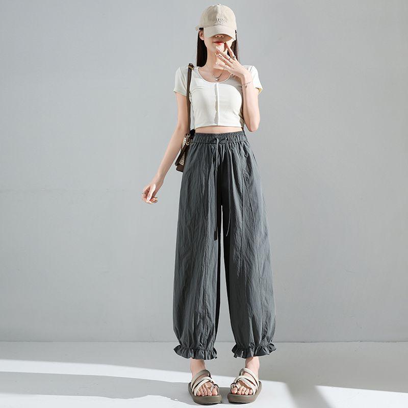 Women's Summer 2026 Lightweight Wide-Leg Lantern Pants