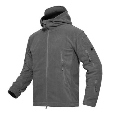 Workwear Ski Jacket Blouson Fleece Fishing Military Jacket Hat Trekking Motorcycle Winter Wear Gray XL [MAGCOMSEN] Men's