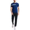 Fila Tennis Series Comfortable Knitted American Color Block Casual Short Sleeve T-Shirt Men Tops Star-Blue A11M513102F-DB