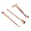 Candle Accessory Set Stainless Steel Candle Wick Trimmer Cutter Candle Snuffer Extinguisher Wick Dipper Rose Gold